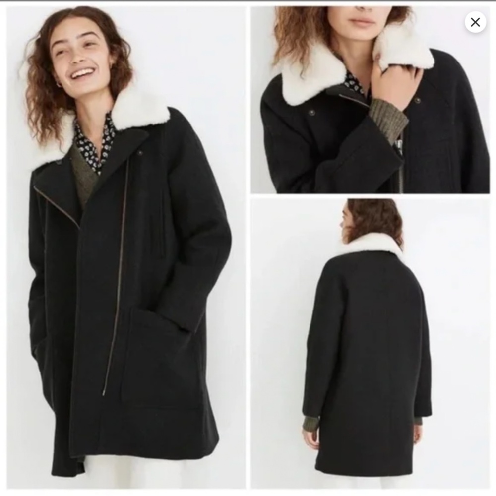 Madewell Eldridge Wool Cashmere Blend Insaluxe Women’s Zip Coat XS/S